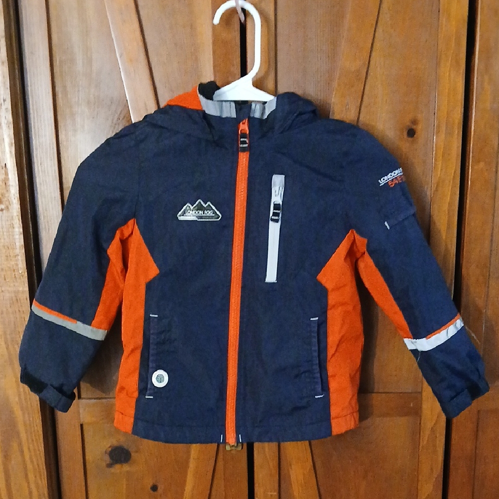 London Fog Kids Raincoat - Navy and Red